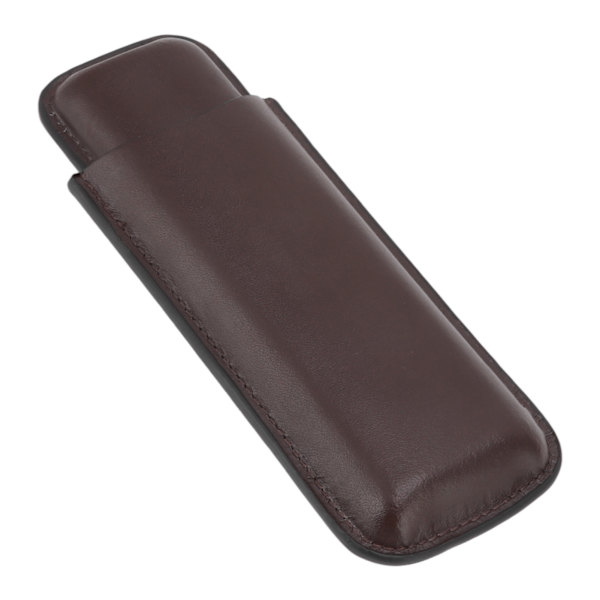 Etui i læder Bærbar cigarholder med 2 fingre til rejser