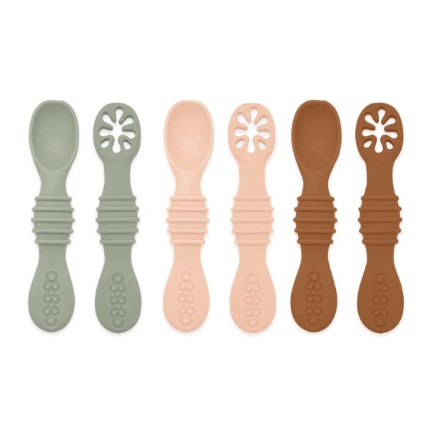 3 sets of silicone baby rice paste spoons, soft top spoons CDQ