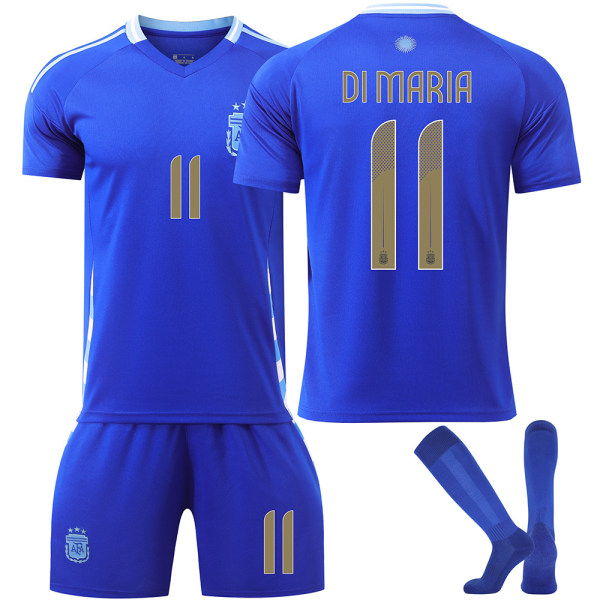 2024 Argentina away football uniform No. 10 Messi 11 Di Maria America's Cup jersey children's suit