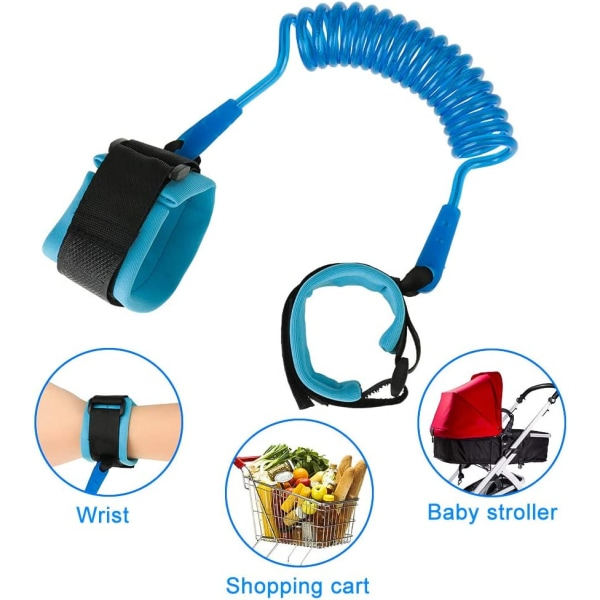 2 st Anti Lost Armband, 1,5 M Baby Säkerhetshandledsband Bälte Promenad Handbälte Rem Koppel Tråd för Barn Småbarn Barn Körsbär