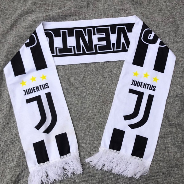 Mub- Fans Real Madrid, Liverpool, Miami Bibs, Halstørklæder, Fodboldfans, Efterår og Vinter Jubel, Håndvift Halstørklæder Juve all white