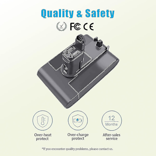Dc45 Dc35 Dc44 Dc34 Dc31 Batteri Kompatibel med Dyson Håndholdt Støvsuger Reservedeler Batteri, 22.2v 2500mah 88.8w