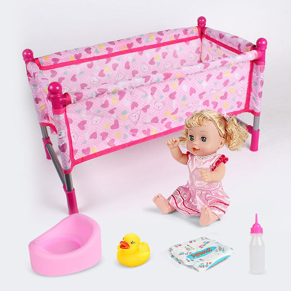 Dockvagn leksak, babydocka barnvagn matstol gungstol gunga babydocka tillbehör för dockor beställning