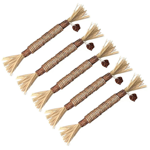 PCS/3 PCS/5 PCS Catnip Katt Leksaker Tugga Pinnar för Katt Naturlig Silvervine Husdjur Tänder 5pcs 5pc 5 pcs gall fruits