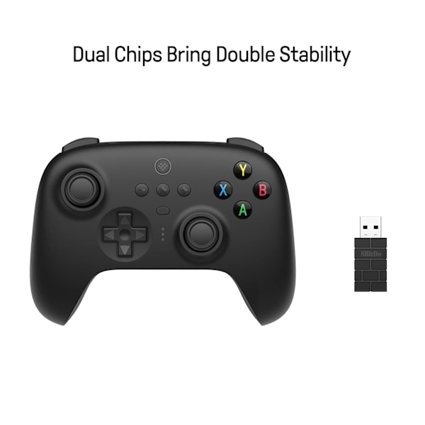 Ultimate 2.4g Trådløs Controller, Joystick Opdatering, Pro Gamepad med Bagknapper & Turbo Funktion til PC, Android, Steam Deck & Apple (Sort) black