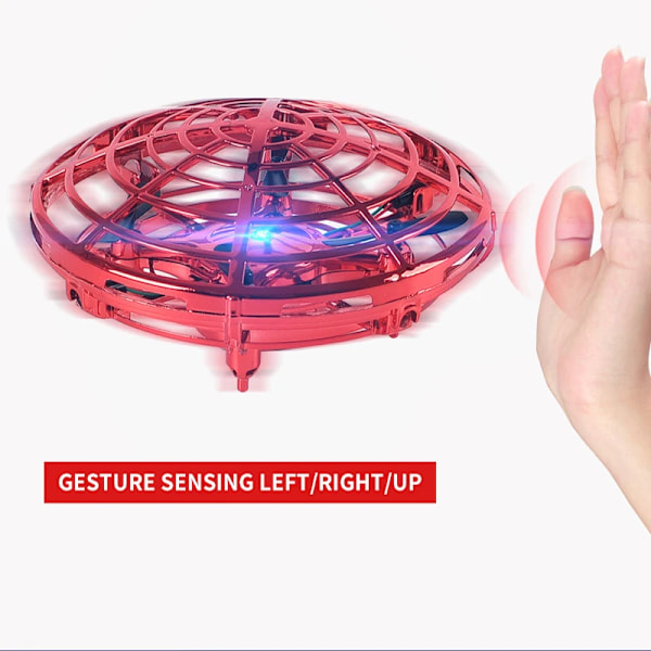 Mini UFO RC-drone Infrapunasäteen Käsi-induktio Helikopterimalli Sähköinen Kannettava Quadcopter flayaball drohne Leikkikalut lapsille kulta gold 1 pc