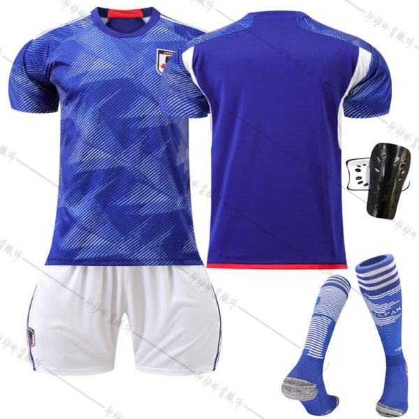 22-23 Japan hem VM fotbollströja nr 10 Minamino Takumi 15 Kamada Daichi 16 Tomiyasu Takehiro tröja Size 15 with socks #L