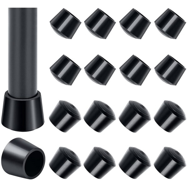 20x Stolsfot Innerdiameter 25mm Gummi Stolsbensskydd Blå