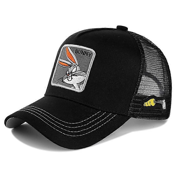 Anime-sarjakuva Snapback puuvillainen baseball-lippis miehille ja naisille, Hip Hop Dad -verkkohattu, rekkakuski-lippis (FQ) BUNNY