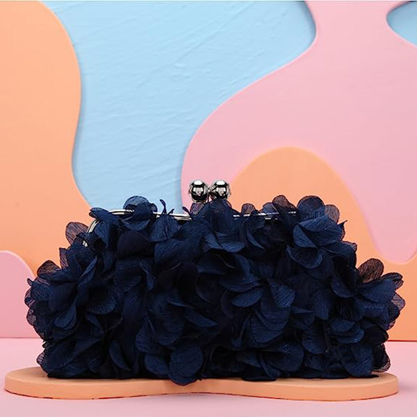 Blomster Cutch tasker til kvinder Aften tasker og Clutches Blomster Clutch tasker til kvinder Satin Party Prom håndtasker