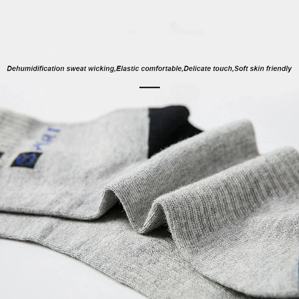 Pairs Bambukuituiset Syksy-Talvi Miesten Sukat Hengittävät Puuvillaiset Urheilusuukat Hengittävät Hajuttomat Liikesukat Pluskoko 38-47 C 5 Paria Valkoinen C 5 Pair White EUR 38-42