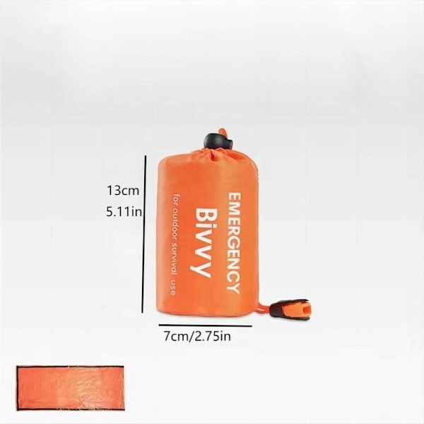 2-pack nödtält, bärbar nödsömn sovsäck nödöverlevnadsskydd, -WELLNGS