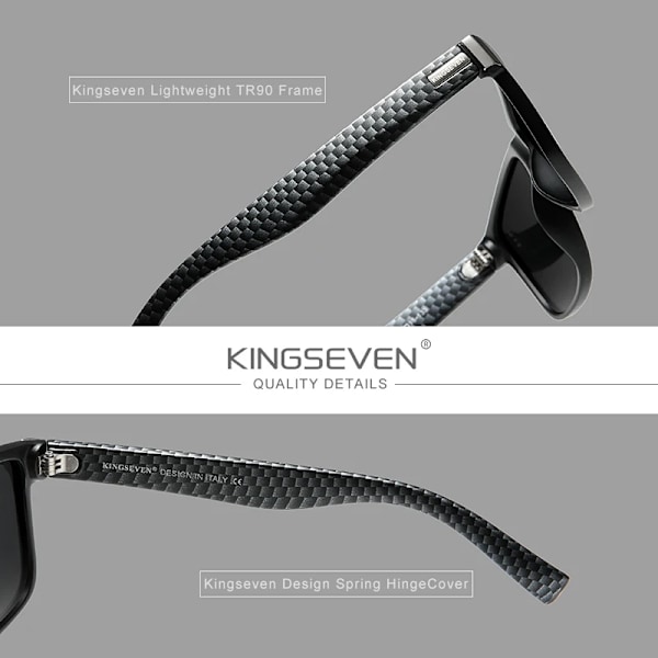 KINGSEVEN Suositut miesten ja naisten polarisoidut aurinkolasit Värikkäät muotiauringolasit Aurinkolasit 752 C3 Leopard Brown Fashionable
