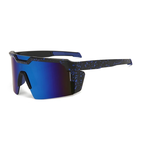 Twooo P16409 -suuret urheiluaurinkolasit, mukautettu logo, UV400-aurinkolasit miehille C8 Black / Red Piont Oversized Sports sunglasses