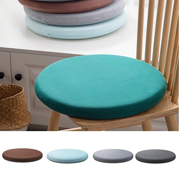 Rund Minnesskumkudde Bekväm Andningsbar Vadderad Överdrag Tvättad Matta För Hem Sovrum Vardagsrum Kaffe Färg Coffee Color 40cm