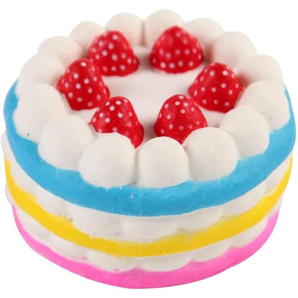 4,33\" Squishies Jumbo Långsamt Stigande Kawaii Färgglada Squishies Jordgubbstårta Doftande 1 St