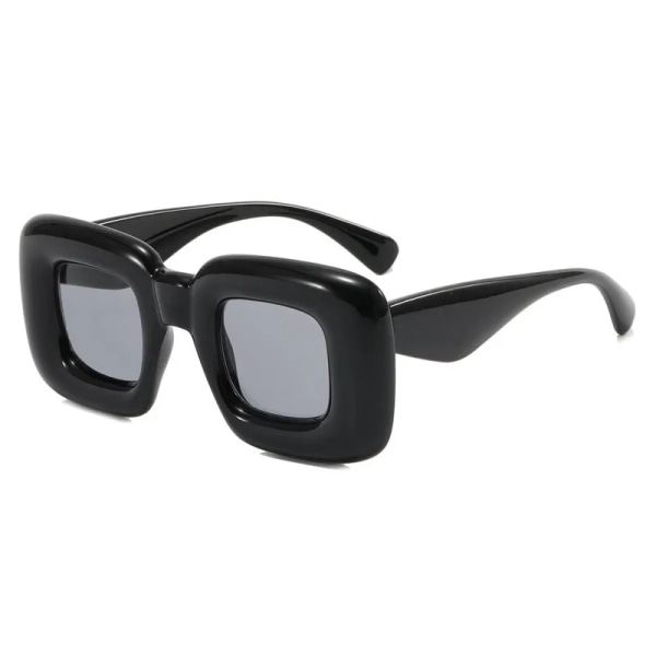 Högkvalitativa modedesignersolglasögon utomhussolskydd Stor tjock ram Solglasögon Fancy festglasögon för män och kvinnor Black Fashion