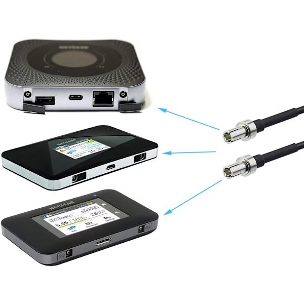 4G LTE 7dBi magneettinen pohja TS9-antenni 2-pakkaus MiFi-hotspot-reitittimelle USB-modeemi Netgear LB2120 Nighthawk M1 MR1100 M2 MR2100 AC785 AC797 AC790 AC TS9(2 Pack)