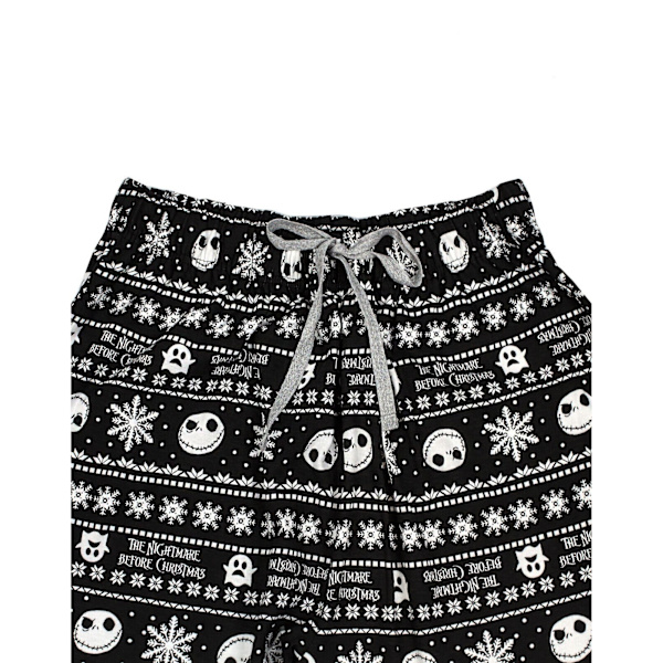 Painajainen Ennen Joulua - Miesten Jack Skellington -Pyjamahousut Miehille Musta/Valkoinen Black/White L