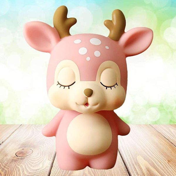 Rådjur Spargris Barn Pengar Spargris Spargris Box Desktop Ornament (rosa)