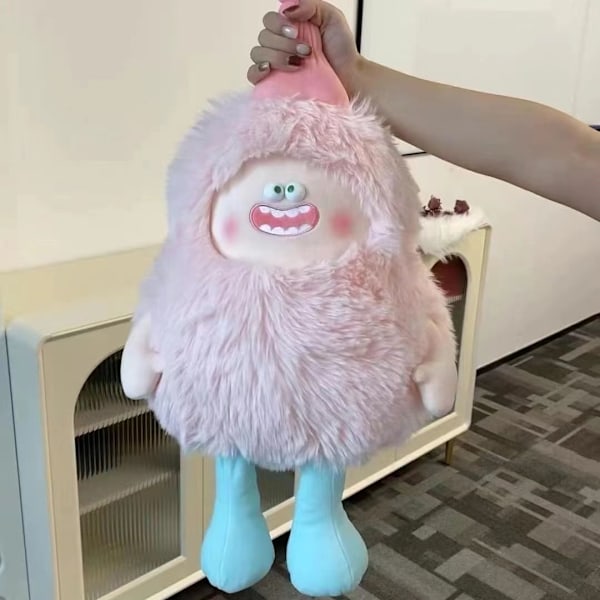 Søte og morsomme langhårede små monsterplysjleketøyfigurer, stygge og søte dukker, supermyke tøydukker som bursdagsgaver til jenter (40 cm)