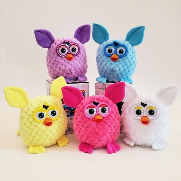 Söta elektriska pratande Furby Elf plyschleksak elektroniskt husdjur uggla leksak 15cm 1st Cherry-WELLNGS