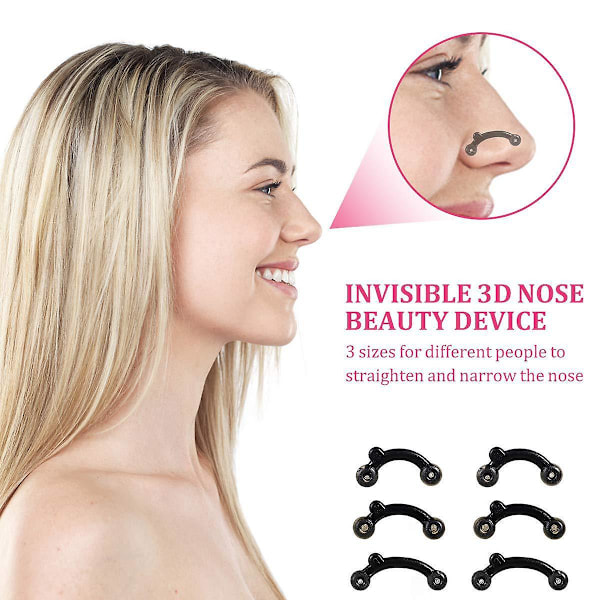 Usynlig neseoppløftende klips shaper shaper verktøy krok rettende sett (2 stk)