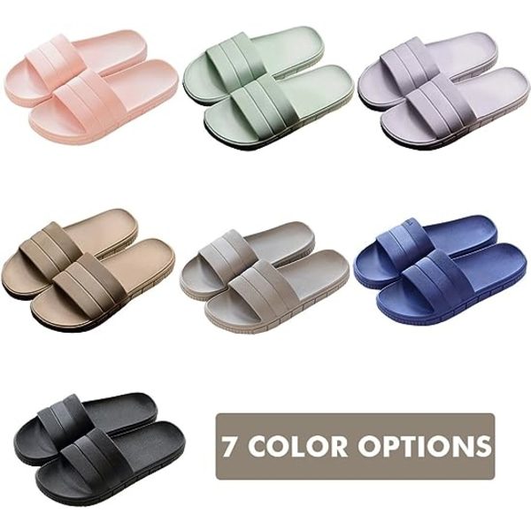 SQBB Herr/Dam Simskor Tofflor Tofflor Sommar Slide Mules Simskor Inomhus/Utomhus Strand Icke-Halk Bad Unisex,Svart,42-43