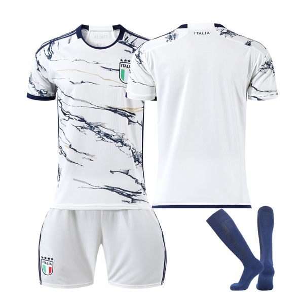 23-24 säsongen Europacupen Italien borta fotbollsdräkt 6 Verratti 1 Donnarumma 18 Barella tröja No number socks L