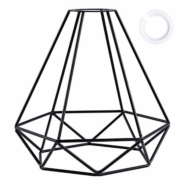 Lampskärm Tak, Metall Lampskärmar, Tråd Ljusskärm Svart, för Kök, Matrum, Sovrum, Hall