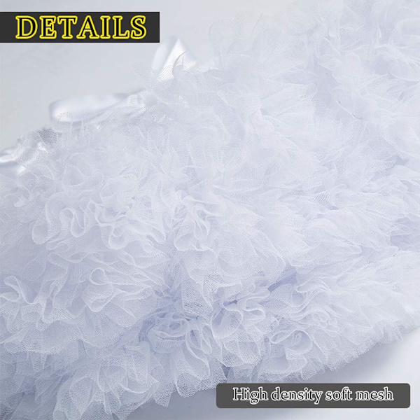 Kvinders elastiske talje chiffon underskørt puffy tutu tyl nederdel prinsesse ballet dans pettiskirts underskørt