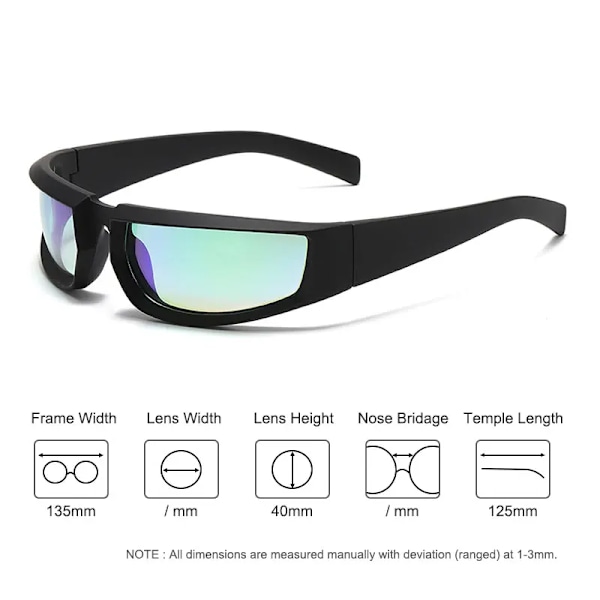 HBK 2024 Y2K Solbriller Udendørs Cykling Sport Solbriller UV400 Nuancer Fashion Eyewear K38358-C10 Silver Mercury