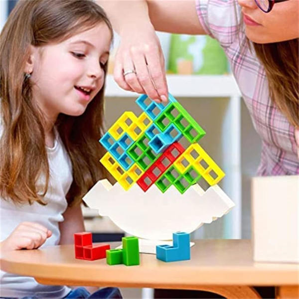 Tetra Tower Balance Game, Tetris Stress Relief Games 32PCS