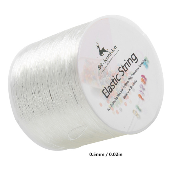 DIY Elastisk Klippbar Smykkefremstilling Perletråd Perlet Linje Transparent Fiske Line 100m / 328.1ft0.5mm / 0.02in