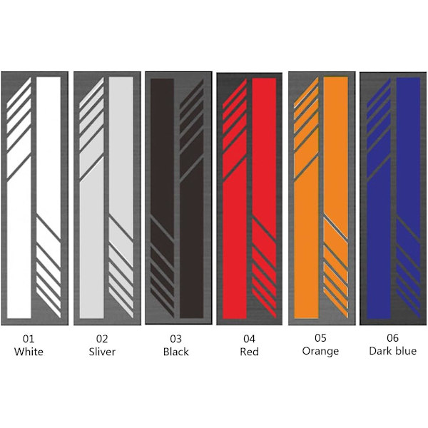 2 stk. Bilspejl Stickers Dekoration DIY Bilsticker Side Dekal Stripe
