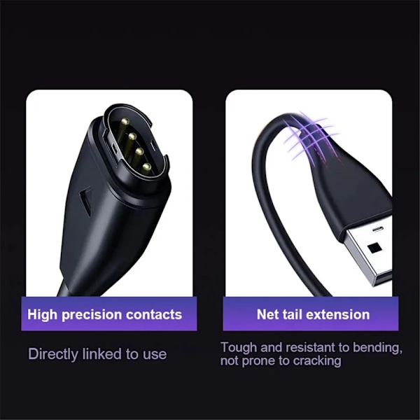 USB-latauskaapeli Garmin Fenix ​​Vivoactive Venu 2 -kellolle, datan synkronointi, latausjohto, virtalähde