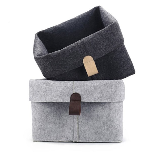 Filt Opbevaringskurv Diverse Opbevaringskurv SORT 23X23X26CM Sort Black 23x23x26cm