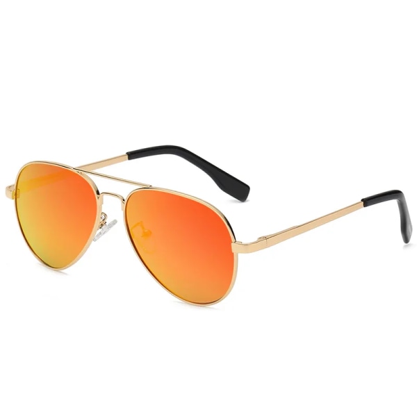 High quality aviation style small frame spring hinges UV protection women mens polarized sunglasses 2024