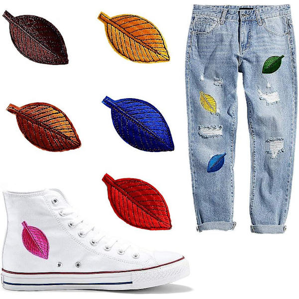 Multifarvede patches tilfældig mix patch håndlavet diverse stryge- eller sy-broderede stryge-på diy til tøj jeans taske hat sko (12 ark)