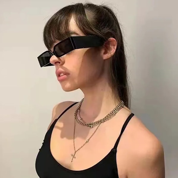 Twooo 21013 Muodikkaat aurinkolasit miehille sävyt Neliönmuotoiset aurinkolasit naisille C1 Black / Black designer women sunglasses
