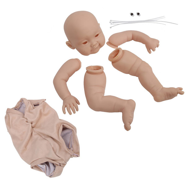 22 tums DIY Reborn docka set omålad naturtrogen docka kit tillbehör för barn