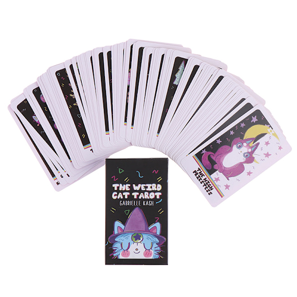 The Weird Cat Tarot Cards Oracle Card Prophecy Divination Deck one size