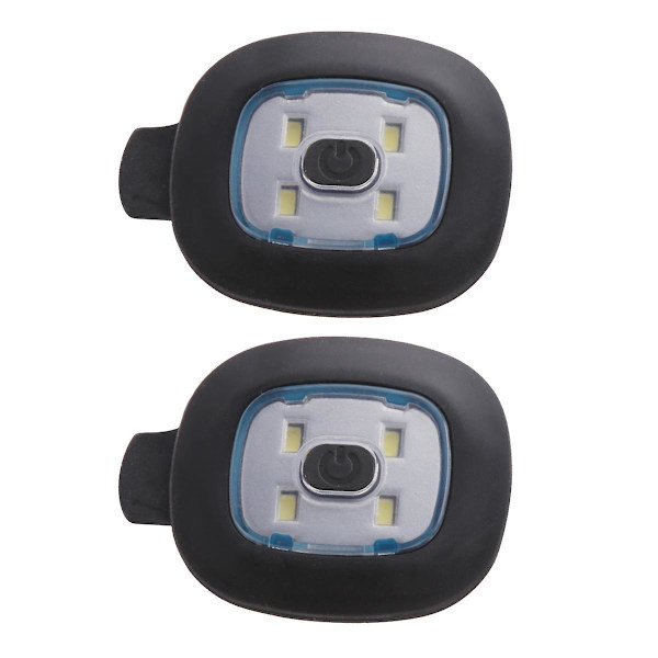2 kpl USB-ladattavaa valoa LED-lippikselle, vaihdettava otsalamppu, DIY-hattuvalo miehille ja naisille