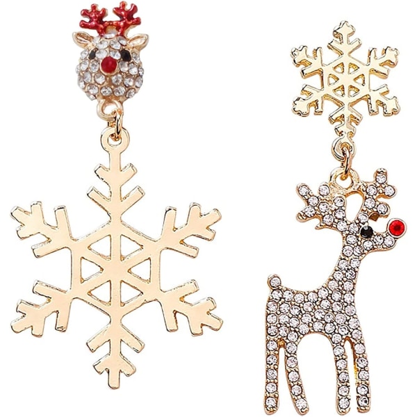 Dammode smycken Set Sweet Elks Christmas Snowflake Earr