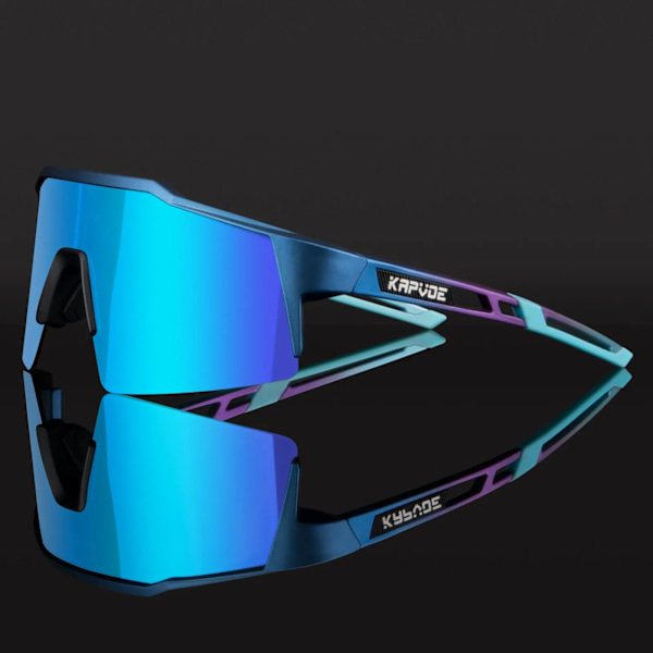 KAPVOE Luksus cykel vindafvisende polariserede solbriller Siamese oversized fashion sports udendørs øjenbeskyttelse solbriller 1