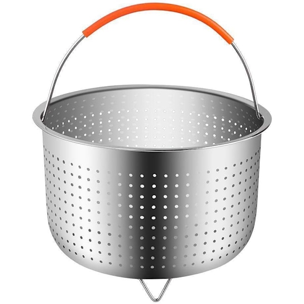 Steam Basket Stainless Steel Steam Insert Instant Pan Accessories Stainless Steel Steam Insert with Silicone Handle Pressure Cooker