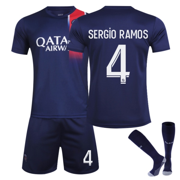 23-24 Paris hemmatröja nr 30 7 Mbappe 10 Neymar fotbollströja vuxen barn kostym 2324 Paris main size 4 socks 30#XS (155-160cm)