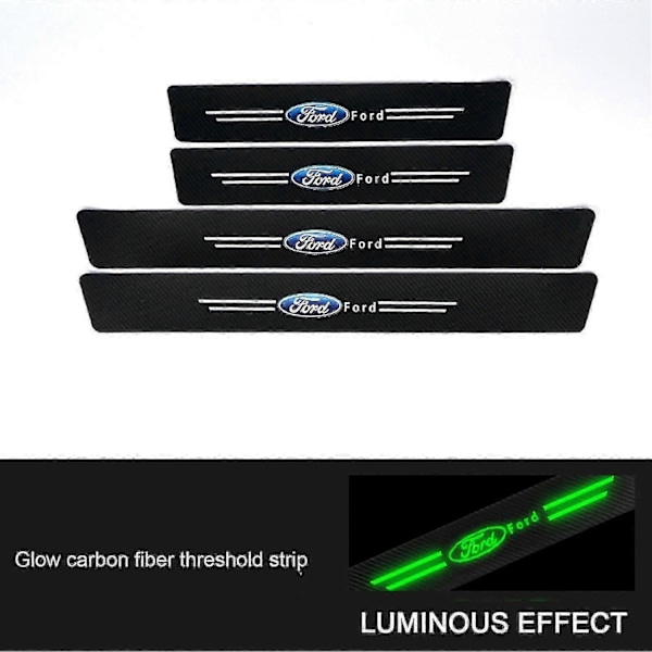 Nytt Automatiskt Dörrtröskelskydd Anti-repor Dörrtröskelskydd Kompatibelt med Biltillbehör fast-WELLNGS Ford 4pcs
