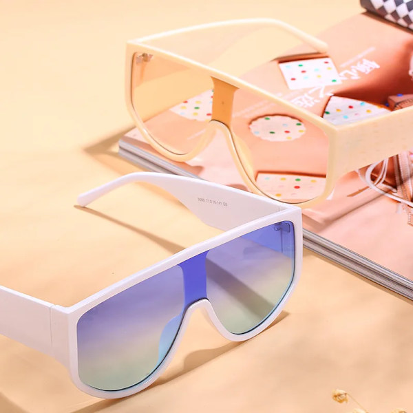 Tukkumyynti Ylisuuret Aurinkolasit 2024 Muoti Mukautettu Logo Brändi Mainos Aurinkolasit Miehille Naisille C5 Oversized  Sunglasses