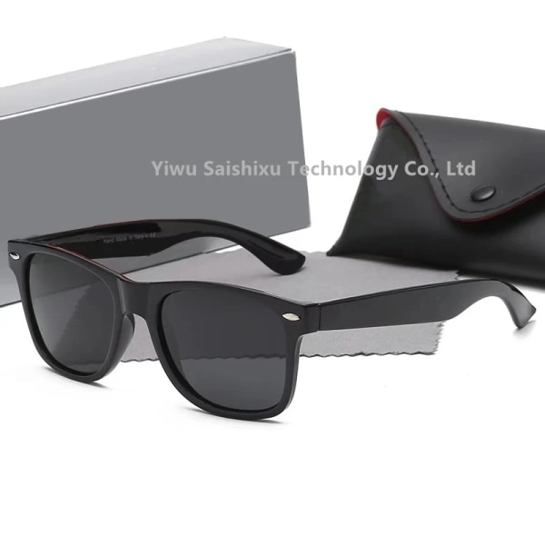 Fashion 4165 Designer Solbriller Lunette Homme Engros Svarte Skygger Øyebekledning Menn Unisex Merke Luksus Solbriller Med Logo 2140 Matte Black Gray 2140/4165 with Logo